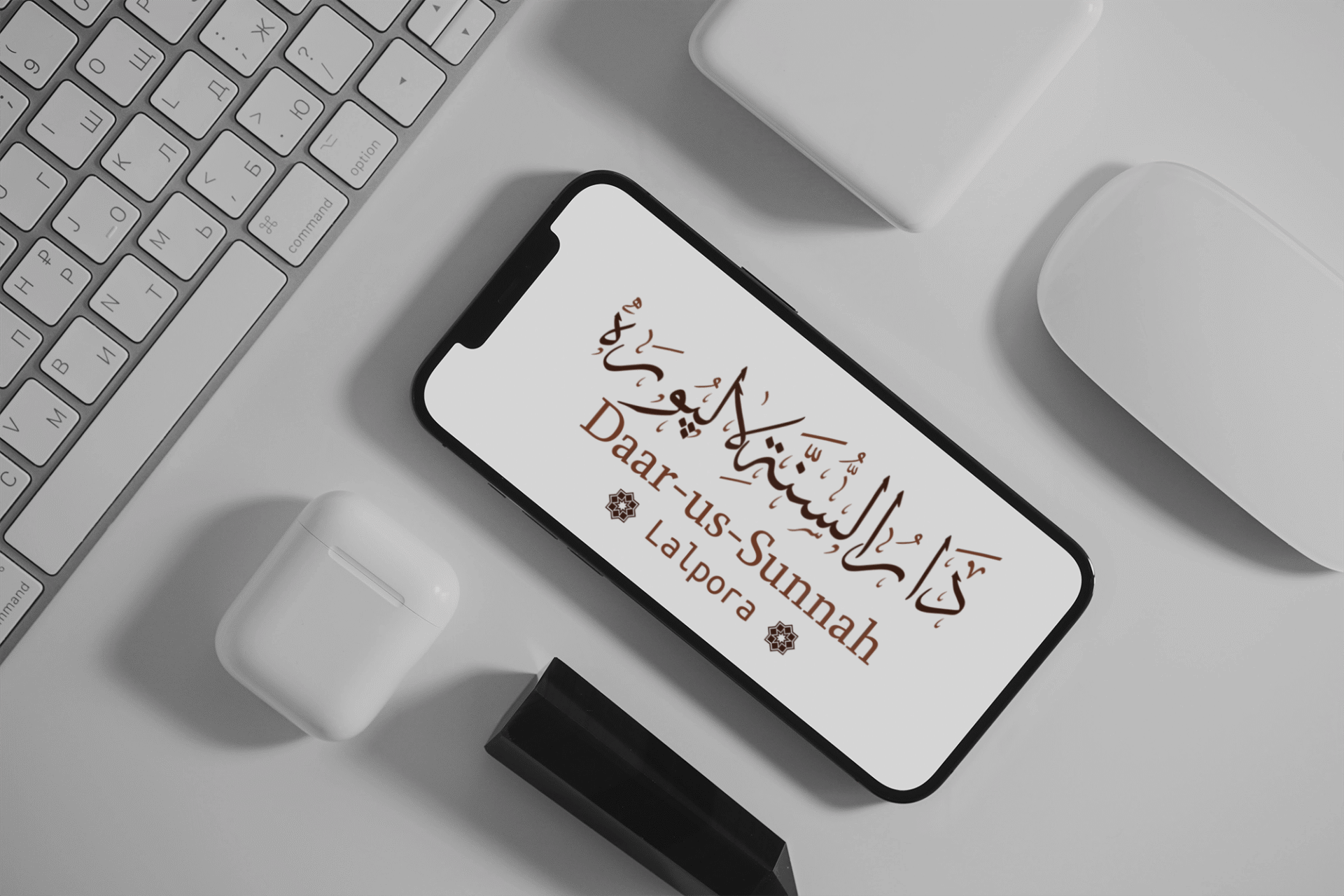 dark smartphone device mockup