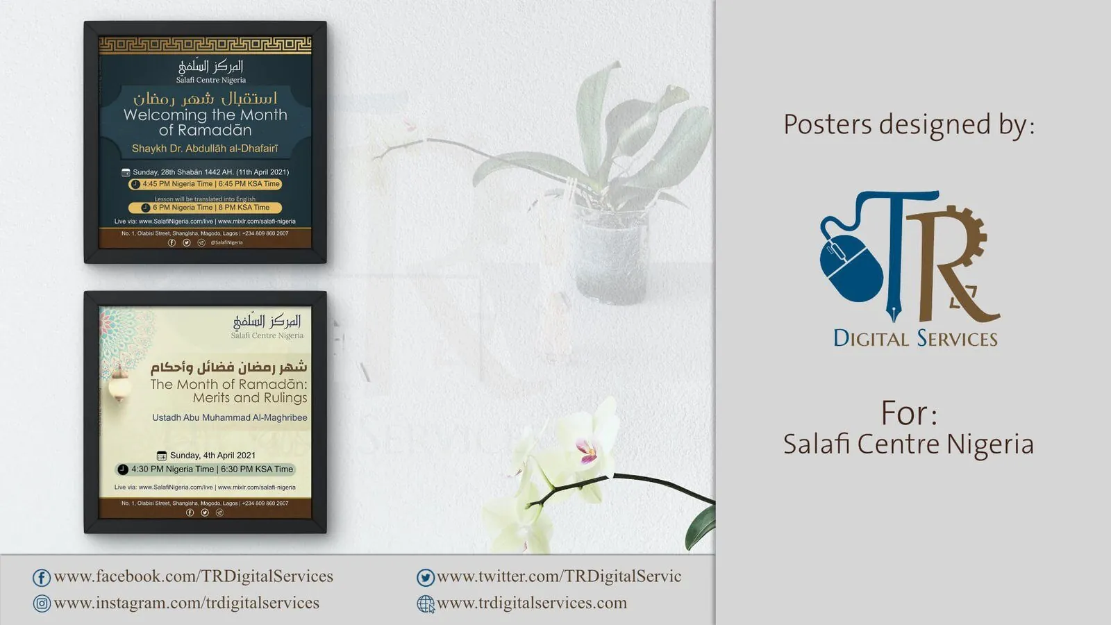 Ramadan Event Posters – Salafi Centre Nigeria, 1442H - Project Image