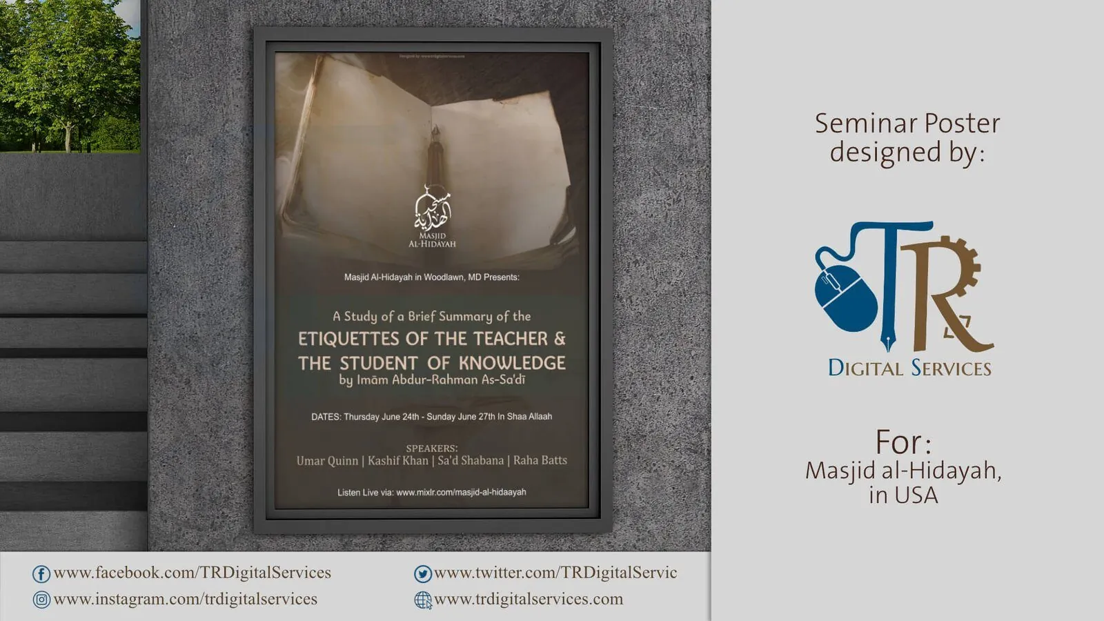 Seminar Poster – Masjid al-Hidaayah, USA