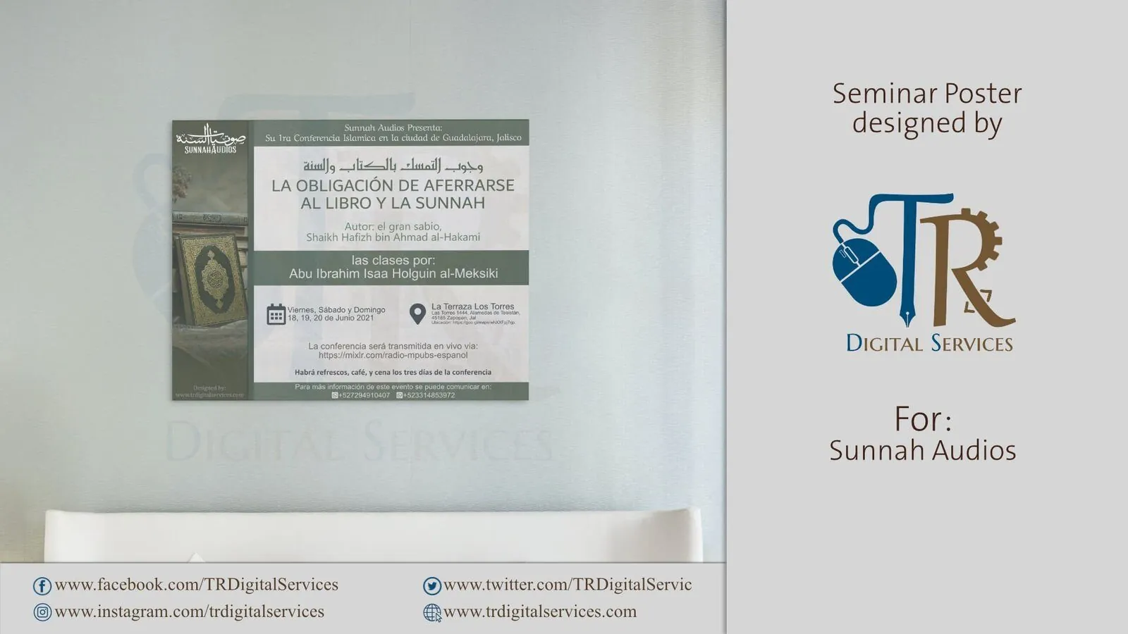 Spanish-Language Seminar Poster – Sunnah Audios, Guadalajara - Project Image