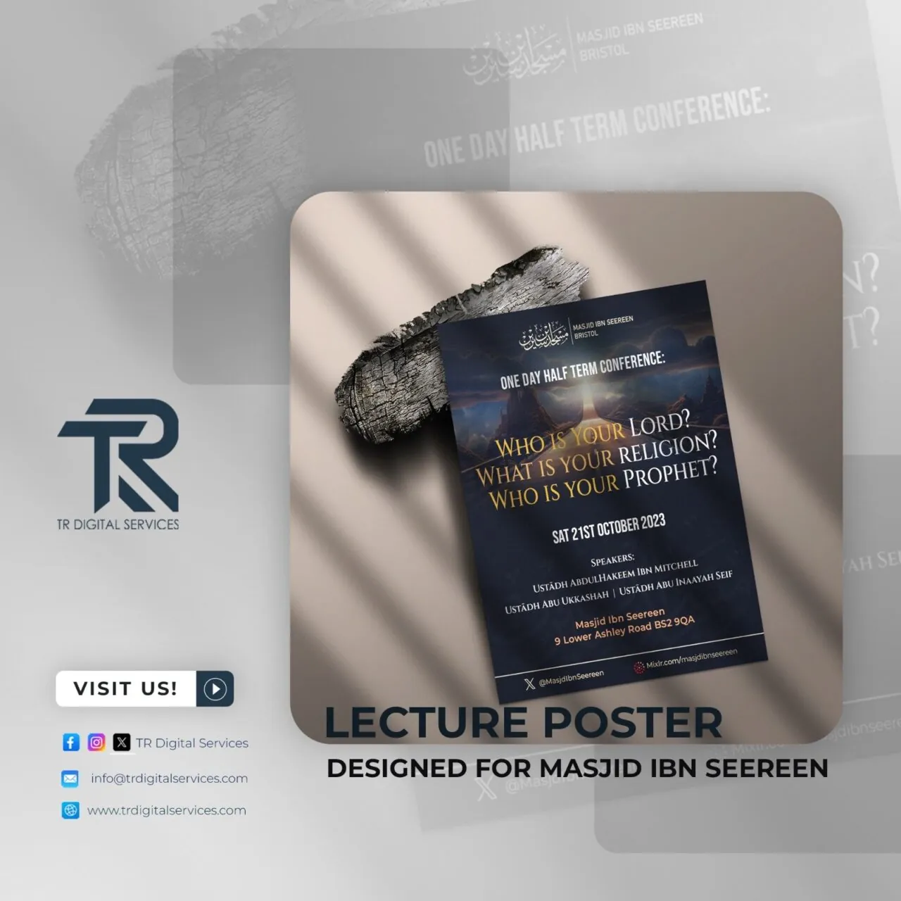 Islamic Lecture Poster Design – Masjid Ibn Seereen, Bristol - Project Image