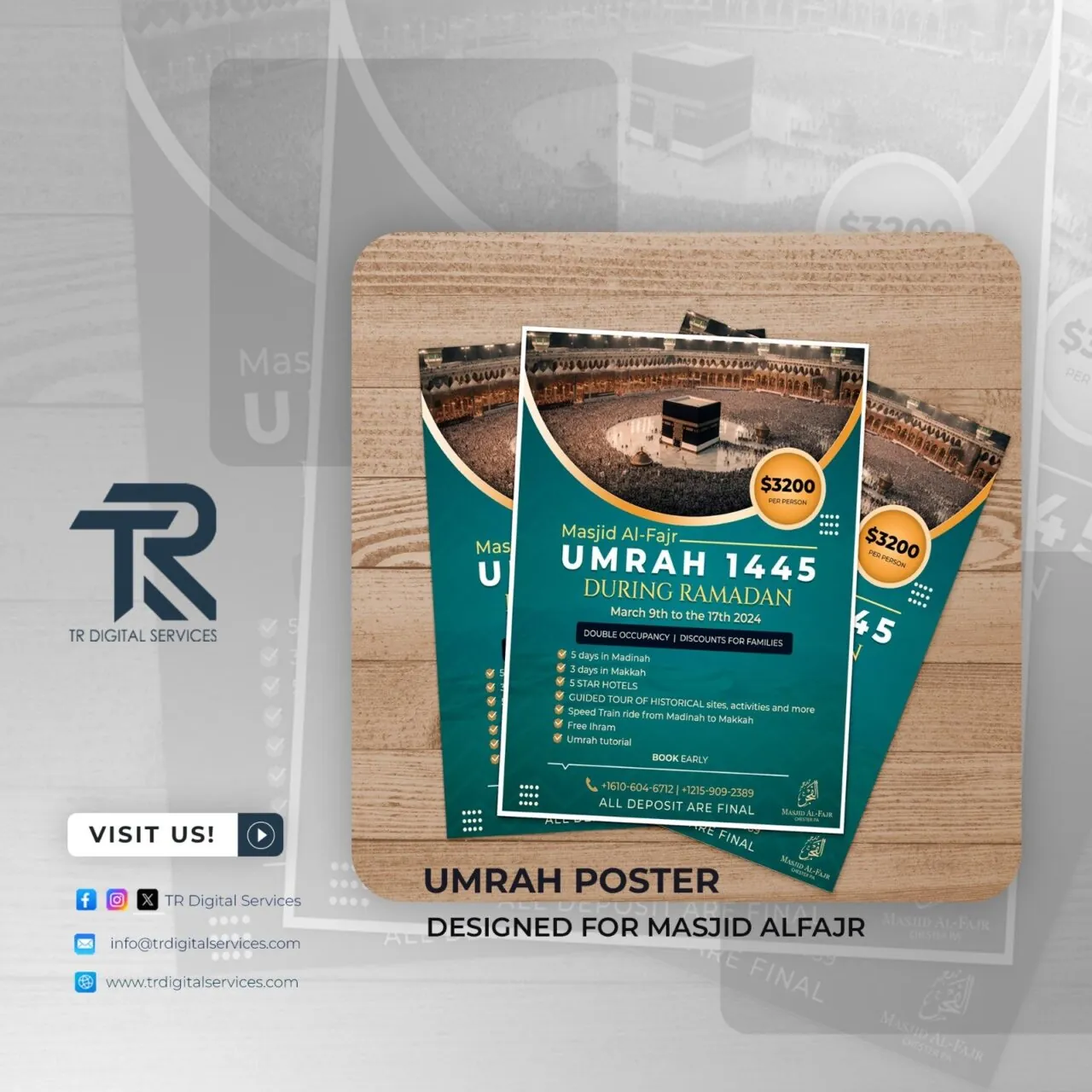 Islamic Umrah Campaign Poster Design | Masjid Al-Fajr - Project Image