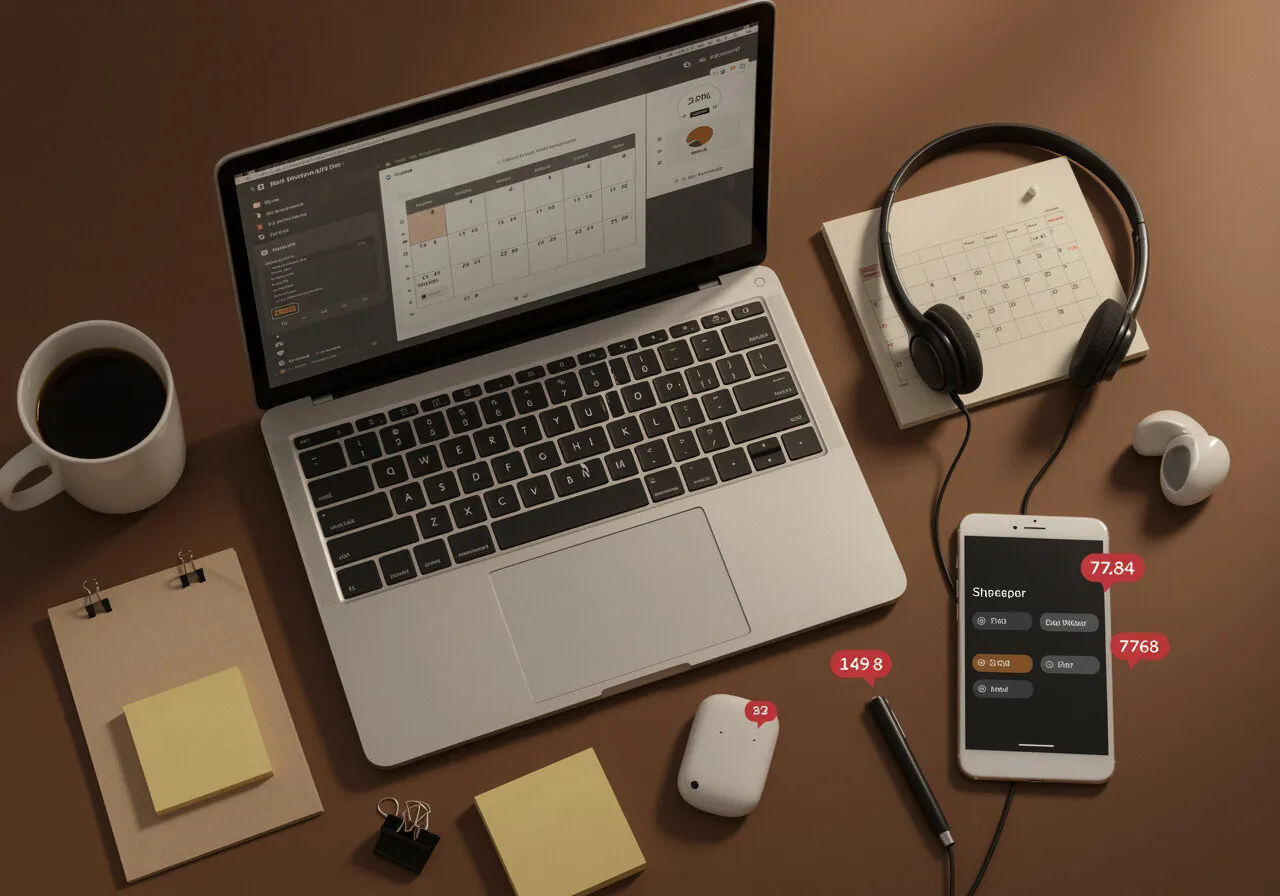 Professional virtual assistance services workspace showing administrative support tools, customer service systems, and project management platforms