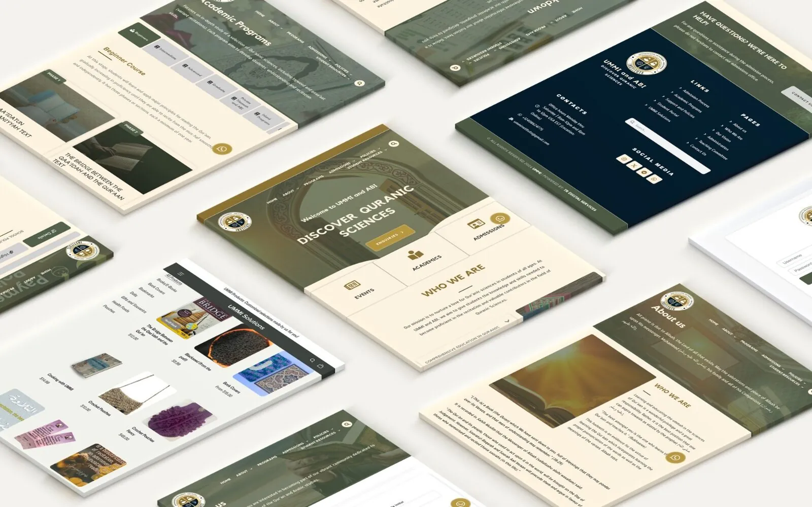 Ummahaatul Mu'mineen Institute Website 13 Ummaahatul Mumineen Institute Islamic education website homepage showcasing professional Islamic web design