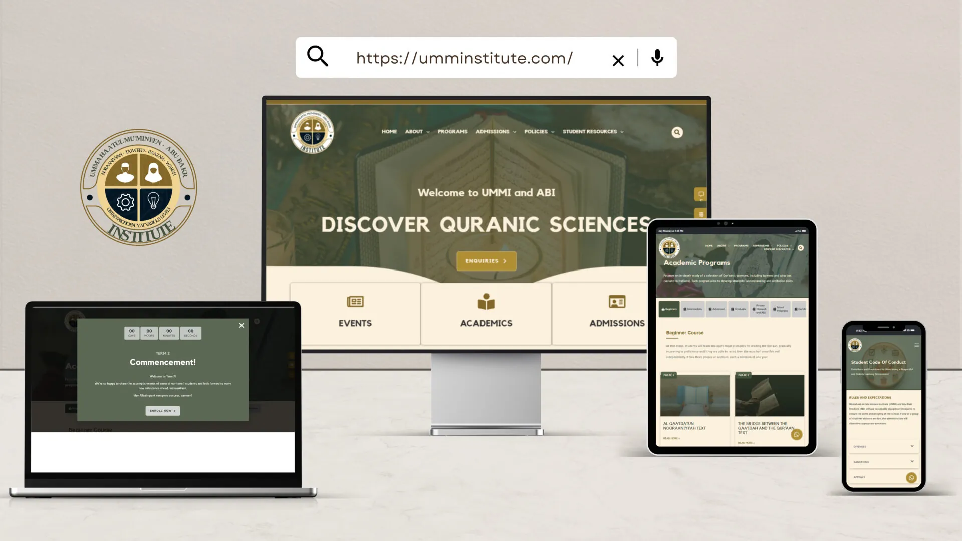 Ummahaatul Mu’mineen Institute Website