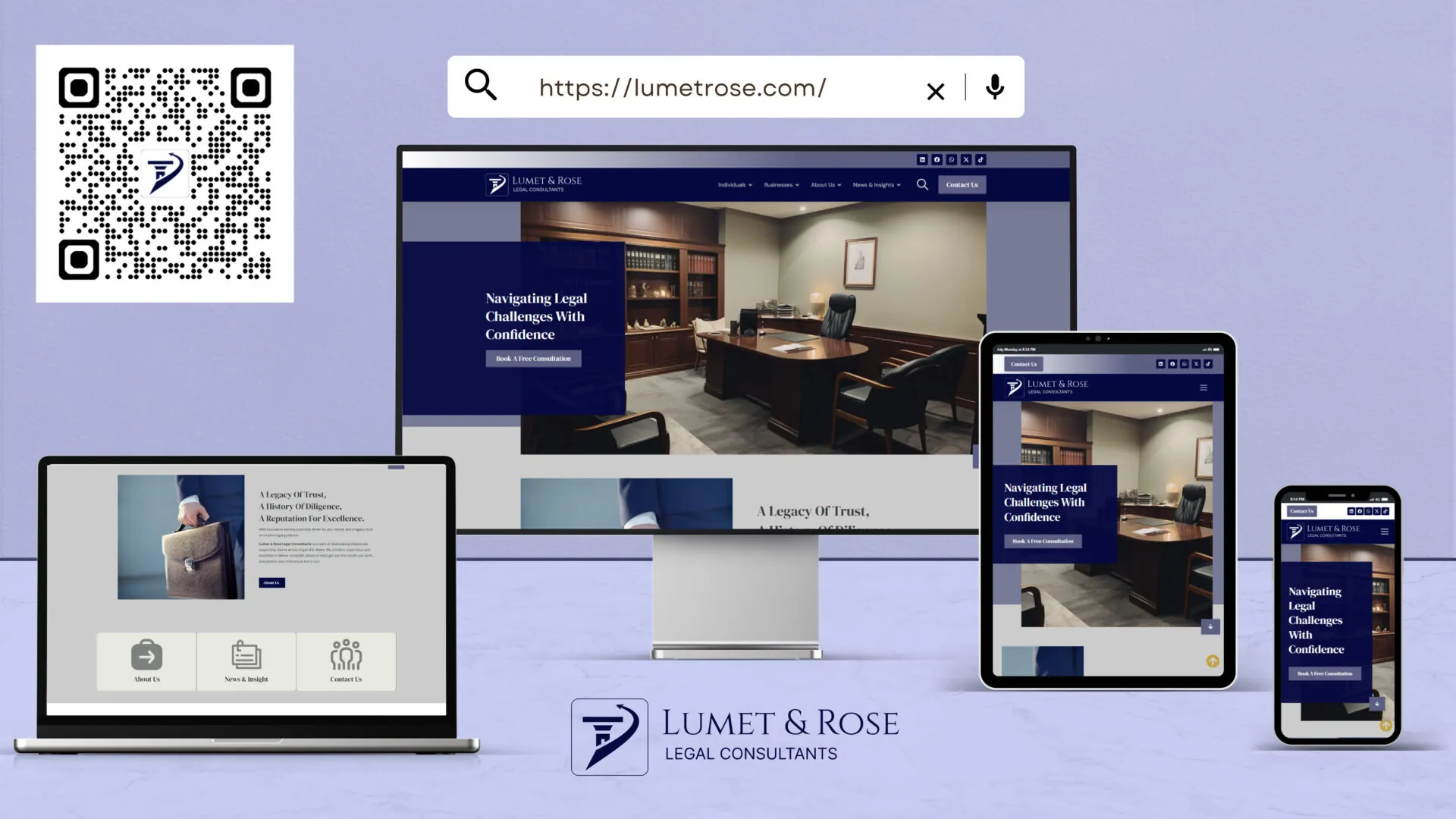 Professional Legal Consultancy Website for Lumet & Rose Legal Consultants