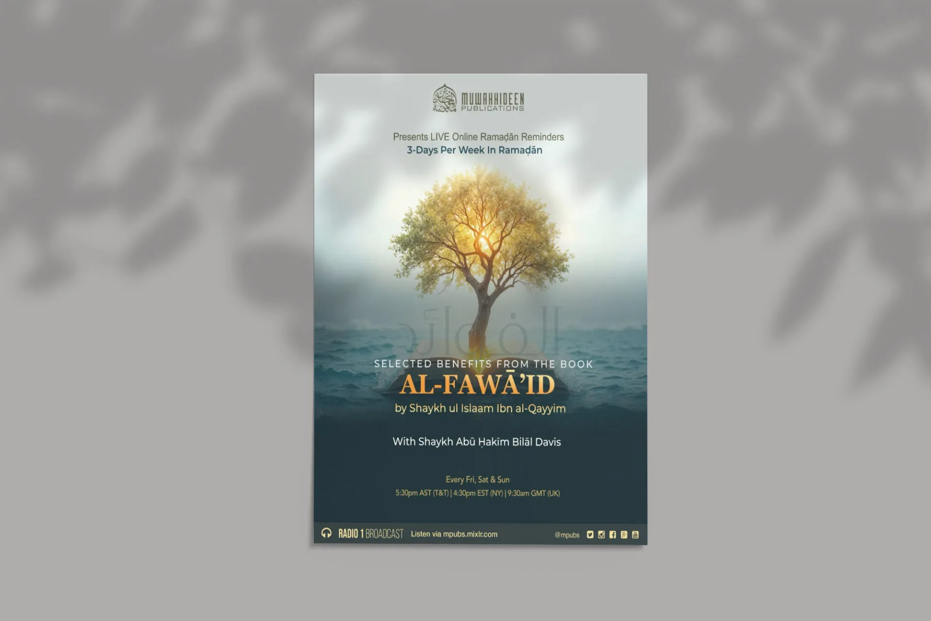 Ramadan Islamic Poster Design | Al-Fawāʾid Reminder Series - Project Image