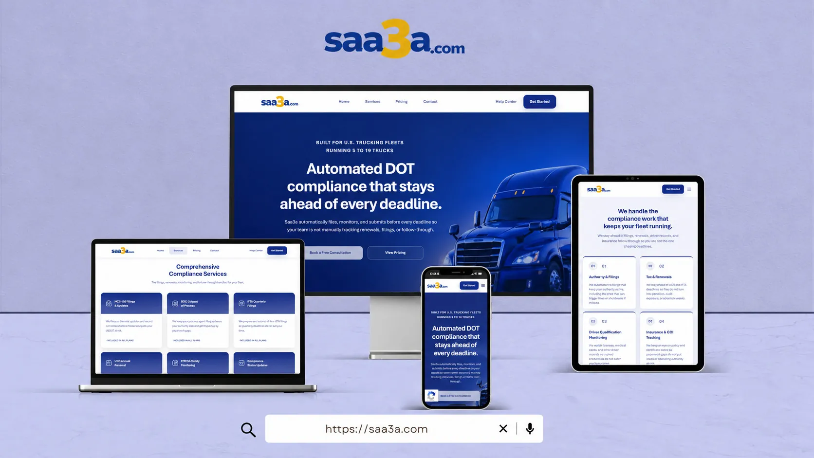 SAA3A.com compliance dashboard displaying filing management system and deadline tracking features